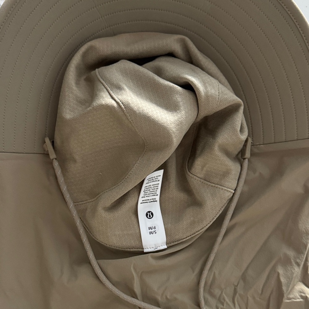NWOT Lululemon athletica Tan Sun Hat with UPF 50 in sheer oak color - Picture 6 of 8